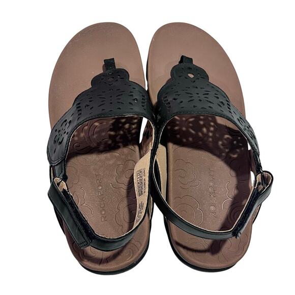 ROCKPORT Brown Ridge Circle Cutout‎ Thong Sandals 7.5 - Picture 7 of 8